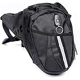 Beintasche,Fansport Schwarz Beintasche Outdoor Beintasche Motorrad Beintasche Herren GüRtel Beintasche Wasserdicht Beintasche