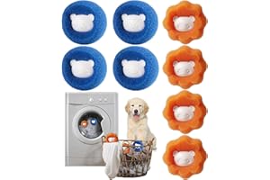 TATUNER Pralka przeciw włosom, kulka przeciw włosom, usuwanie sierści wielokrotnego użytku, piłka do prania, łapacz włosia do prania ubrań i pościeli