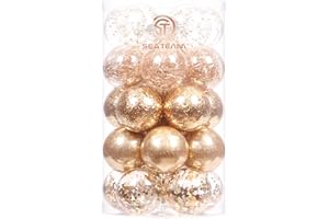 Sea Team 60 mm / 2,36 Pulgadas Adornos de Bolas de Navidad Transparentes, Adornos de Navidad Transparentes, Adornos de Navidad de plástico irrompibles, Bombillas de Navidad (30 Unidades, RSGD)