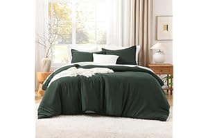 Litanika Forest Green Twin/Twin XL Comforter Set, 2 Pieces Lightweight Solid Bedding Set, All Season Fluffy Bed Set (66x90In Comforter & 1 Pillowcase)
