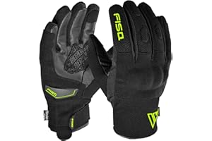 OUTLETMOTARD Guantes Moto Invierno Hombre con Palma de Cabra Analina 100%, Repelente al Agua, Waterproof, Thinsulate, Protección Gel Antivibración y Compatibles con Pantallas Táctiles