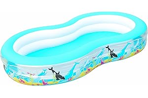 BESTWAY Piscina gonfiabile autoportante fuoriterra da giardino ovale a forma di 8; cm274*157*46 790lt con kit di riparazione