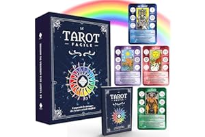 MAJESTIC'S Tarot Divinatoire – Le Tarot Facile – 78 Cartes + Livret Complet (en FRANÇAIS) – Apprenez à Lire Les Arcanes Facilement et de façon ludique ! Idéal Débutants – Cartes Grande Taille : 12,6 cm x 8,9 cm