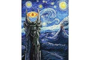 NAIMOER Van Gogh Painting Diamond Painting Quadro per pittura con diamanti 5D, per decorazione della parete della casa (30 x 40 cm)