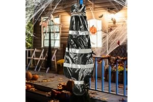 SilverChry Cadáver colgante de Halloween, accesorios falsos para cadáveres, saco de cadáveres de Halloween, accesorios de fotografía, decoración de jardín, casa embrujada de Halloween, saco de jardín