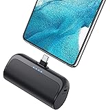 AXNEB Power Bank 5200mAh, 15W PD 3A Ultra-piccolo&Ultra-compatto Caricatore Portatile USB C Ingressi&Uscite Mini Powrbank Bat
