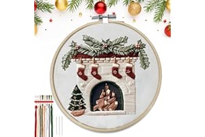 ZORUAM Christmas Cross Stitch Kit for Adults - DIY Embroidery Kit for Home Decor
