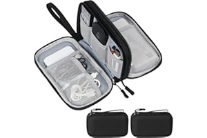 FYY 2 pezzi Borsa per cavi,organizer per cavi elettronici,organizer per cavi, accessori elettronici,borsa universale per accessori per cellulare, cavo di ricarica,power bank,chiavette USB,Piccolo