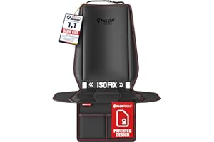 ATHLON TOOLS Podkładka pod fotelik dziecięcy z osłoną boczną – idealne dopasowanie, kompatybilna z Isofix, gruba, pod foteliki i nosidełka, opatentowany design z Hamburga