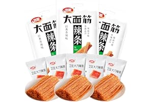 HENJUNU Latiao 8 Pack, Latio Chinese Snack, Chinesische Lebensmittel, Chinesische Würzige Snacks, Würzig Gewürzte Snacks, Klassische Hot Strips fürs Büro, Partys