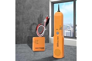 HEEMOL Cable Tracker,RJ11 Traceur de câble anti-interférence Multifonction Réglage du volume Testeur de câbles avec générateur de son et kit d'échantillon pour recherche et suivi test de continuité