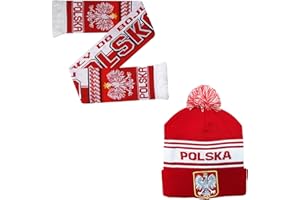 Beyond Happy Poland Red and White Crest Ski Hat - Stylish Winter Beanie for Polska Supporters – Ultimate Supporters Hat for Comfort and Warmth