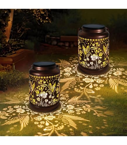 OUISJYER Lanterna Solare A Forma Di Colibrì In Vetro – LED Per Esterno, Impermeabile, Decorativa - 3