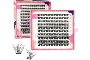 ‎CRISLASHES Crislashes Wimpern Einzeln 3D, 120pcs DIY Wimpern Extensions C/D Curl mix10-16mm Cluster Eyelash Extensions, künstliche flauschige buschige falsche Wimpern wiederverwendbare Lashes - 3D 10-16mm