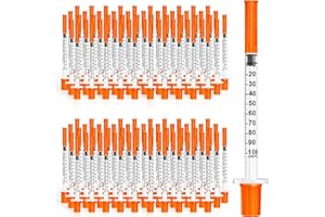 MYCIUT 100 Pack 1ml 30G*8mm Measuring Tools, Individually Sealed Packaging, Multipurpose Measuring Tools for Laboratory and Pet Feeding