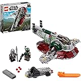 LEGO Star Wars Astronave di Boba Fett, Navetta Giocattolo da Costruire con 2 Minifigure dei Personaggi di The Mandalorian, Gi