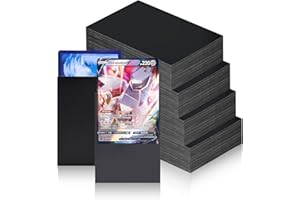 Niaetuto 400pcs Buste Proteggi Carte, Bustine Protettive 66 * 91mm Card Sleeves, Transparent Custodie per Carte Standard, Nero Soft Sleeves per Carte, Carte Magic