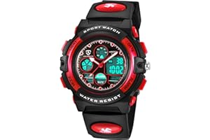 aswan watch Montre Digitale Enfant avec Chronomètre, Eclairage, Alarme, Calendrier-Montres Sport pour Fille Garcon avec Bracelet en Silicone