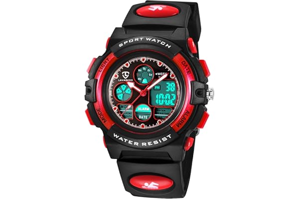 aswan watch Montre Digitale Enfant avec Chronomètre, Eclairage, Alarme, Calendrier-Montres Sport pour Fille Garcon avec Bracelet en Silicone