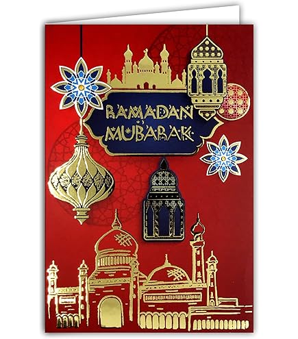 Regal Publishing Carte « Happy Eid Mubarak » - Édition royale - 17,8 x