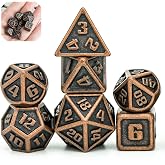 UDIXI 10 mm Mini Metal DND Zar Seti 7 Kalıp &Ccedil;ok Y&uuml;zl&uuml; RPG Zar D&D Zindanlar ve Ejderhalar Rol Oyunu i&ccedil;in Zar (Bakır)
