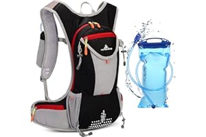 Aytop 15L Hydration Backpack, Hydration Backpack with 2L Hydration Bladder Lightweight Insulation Water Pack for Hiking Running Skiing Breathable Cycling Water Backpack Fits Men & Women