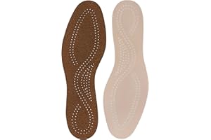 Wkładki do Butów Bama Leather Fiber - Amortyzujące Wkładki do Butów Zapewniające Wygodę i Wsparcie Wkładki z Recyklingu Pochłaniające Wilgoć dla Dorosłych 1 Para - 38/39 EUR