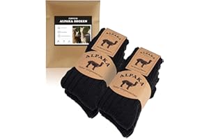 FORVEVO 4 Paar Alpaka Socken, Wollsocken Herren Damen, Warme Wintersocken mit Alpakawolle, Thermo Flauschig Stricksocken für Kaltes Wetter