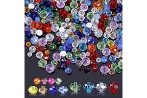‎ZOCIPRO Zocipro 1000 Stück Glasperlen Zum Auffädeln,8mm/6mm/4mm Bunte Facettierte Perlen Set mit Aufbewahrungsbox,Glitzerperlen für Drahtsterne DIY Schmuckherstellung Armbänder Halskette Handwerk,12 Farben