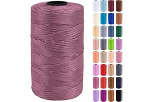 Uiopa Fettuccia per Borse a Uncinetto, 3mm x 200m Filato in Polipropilene per Uncinetto, Filo Macrame per Ferri e Uncinetto, Fai da Te, Decorazioni, Artigianato