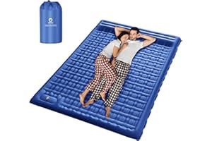 ‎QPAU QPAU Camping Isomatte Selbstaufblasend mit Fuß Pumpe, 12CM Ultra-Dicke Verbesserte Unterstützung Aufblasbare Camping Matratze, Ultraleicht Wasserdicht Outdoor Luftmatratze zum Wandern Rucksack