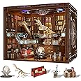 Minicity Book Nook Kit, DIY Miniature Dollhouse Booknook Kit, 3D Wooden Puzzle Bookend Bookshelf Insert Decor with LED Light for Teens and Adults(Beyond Library Max)