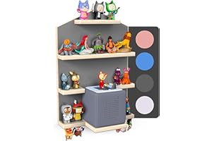 Little Moonshine Scaffale per Tonie Box e Tonies [L'originale] – Lo Scaffale per Toniebox Che Contiene Fino a 32 Tonies – Scaffale Magnetico da Parete per Tonie Box – Salvaspazio - Montaggio Facile