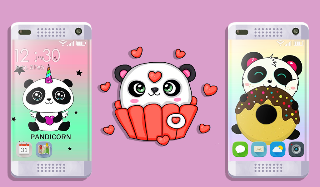 Cute Panda Wallpapers Amazon Fr Applis Et Jeux