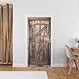 Sticker Mural Trompe-l'œil Porte Usée - Autocollant Décoration Mur Ou Porte - Dimensions 73 X 205 Cm - Vinyle 3M Haute Qualité, Pose Facile