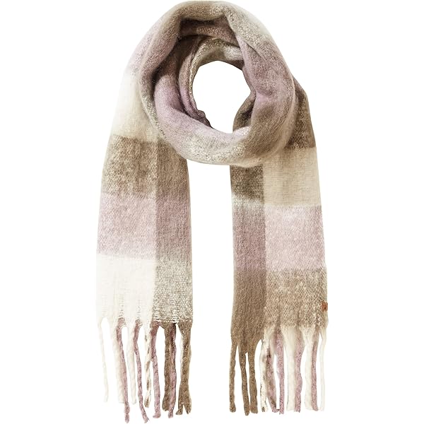 Camel Active Damen Schal Mit Zopfmuster - 180cm Langer Wollmix-Schal