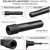 SDS Ara Bits Adapt&ouml;r&uuml;, Metal, 10x55 mm, Matkap Ucu D&ouml;n&uuml;şt&uuml;r&uuml;c&uuml;