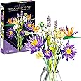 Under the Baubles Bouquet of Blue Lotus Building Sets - 891 Piecse Artificial Flowers Kit for Adults, Home Decor, Mother's Day, Valentine's Day Gifts for Her or Him