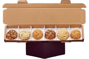 Simply Cake Co. - Stuffed Cookie Selection - 6 All-Butter Cookies - Hazelnut & Caramel Fillings - Chunky & Gooey - Delicious Variety - Luxury Treats - Made with Premium Ingredients