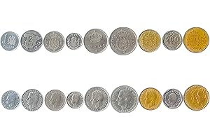 HOBBY OF KINGS Set de 9 Monedas de España. 1, 2, 5, 10, 25, 50, 100, 200, 500 Pesetas. 1982-2001