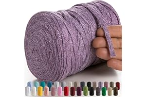 MeriWoolArt® Tejido de Macramé 10mm - 125m de Cordón de Macramé - Hilo de algodón de macramé metálico de Lurex - Tejido de macramé - Tejido de macramé de Pared DIY Dreamcatcher