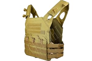 QHIU Plaque Gilet Tactique Camouflage Militaire Gilet Assaut Combat Protection Molle Veste pour Airsoft Paintball CS Sports de Plein air