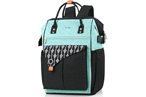 RJEU Sac à dos étanche pour femme, pour l'école, le travail ou les loisirs, avec compartiment pour ordinateur portable et poche anti-vol, idée cadeau pour maman et femme
