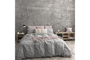 JSEVEM 60CM×9M Wide Thick Light Grey Concrete Wallpaper Peel and Stick Waterproof 3D Gray Concrete Contact Paper Vinyl Faux Matte Textured Cement Wall Paper Sticker for Bedroom Basement Bathroom Gym