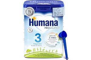 ‎HUMANA Humana 3 Folgemilch Vorteilspack - 750g mit 5 HMO, Natürliche Abwehrkräfte, Optimal für Babys ab dem 10. Monat
