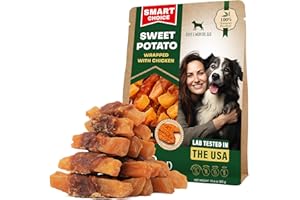 BELOVED PETS Sweet Potato Dog Treats & Chicken Jerky Wraps 300 GR - Dog Food & High Protein Soft Chews for Large, Medium & Small Breeds - Natural Healthy Training Strips & Rawhide Free Snacks – Puppy Fillets