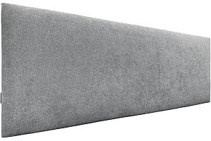 DHOME Cabecero de Polipiel o Tela AQUALINE Liso cabeceros Cabezal tapizado Cama Lujo (Tela Gris, 160cm (Camas 150/160))