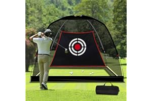 KAIDIDA Golf Practice Net 10X7FT Golf Driving Net for Garden Backyard Hitting Chipping with Target Carry Bag Durable Pop-up for Indoor Outdoor Training