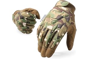 WTACTFUL Guantes de dedo completo para motocicleta, ciclismo, caza, senderismo, equitación, trabajo, escalada, camping, conducción, guantes de hombre