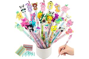 LEYUN Lápices Regalos Cumpleaños Niños - 30 Lápices Lapiz Push-Advance Adorables con Temática Infantil - Ideal para Regalos Cumpleaños Infantiles y Detalles para Cumpleaños Escolares